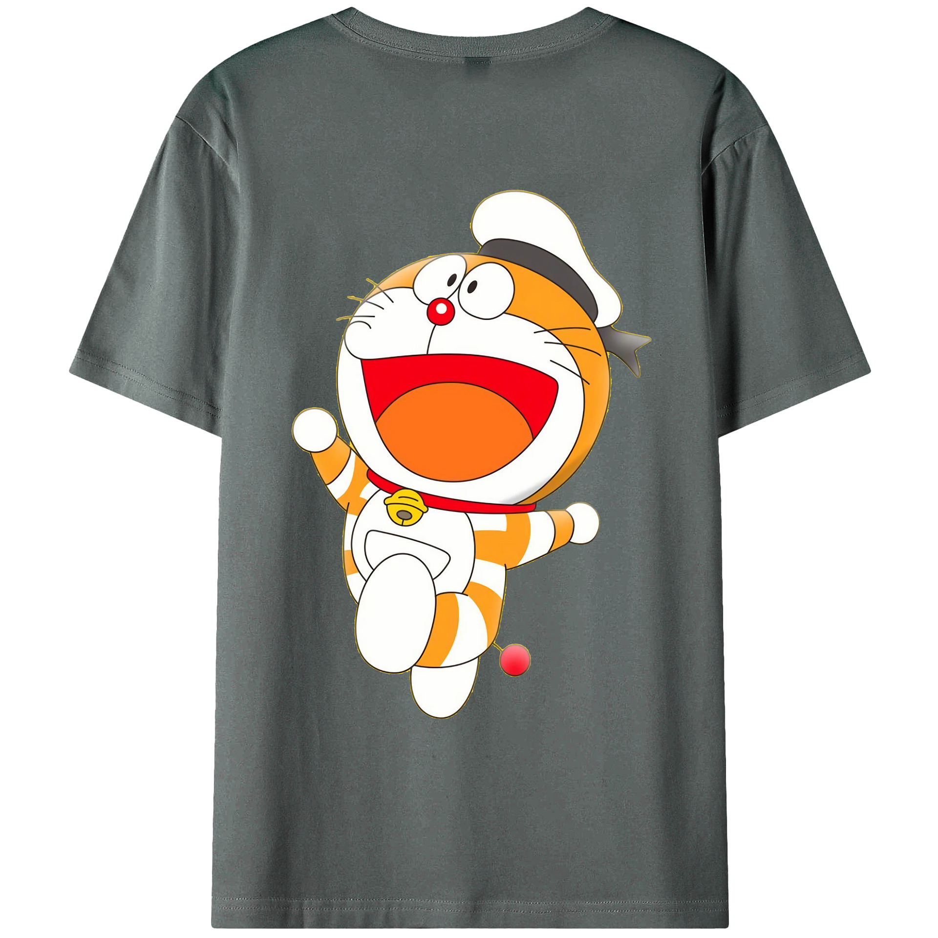 （画像用） ドラえもん Doraemon 綿100％ メンズ半袖Tシャツ（バックプリント） 通気性